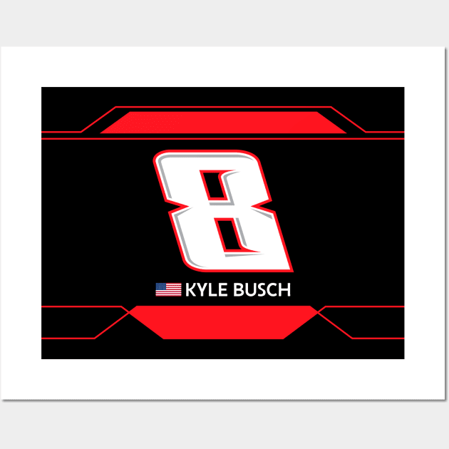 Kyle Busch #8 2023 NASCAR Design Wall Art by AR Designs 